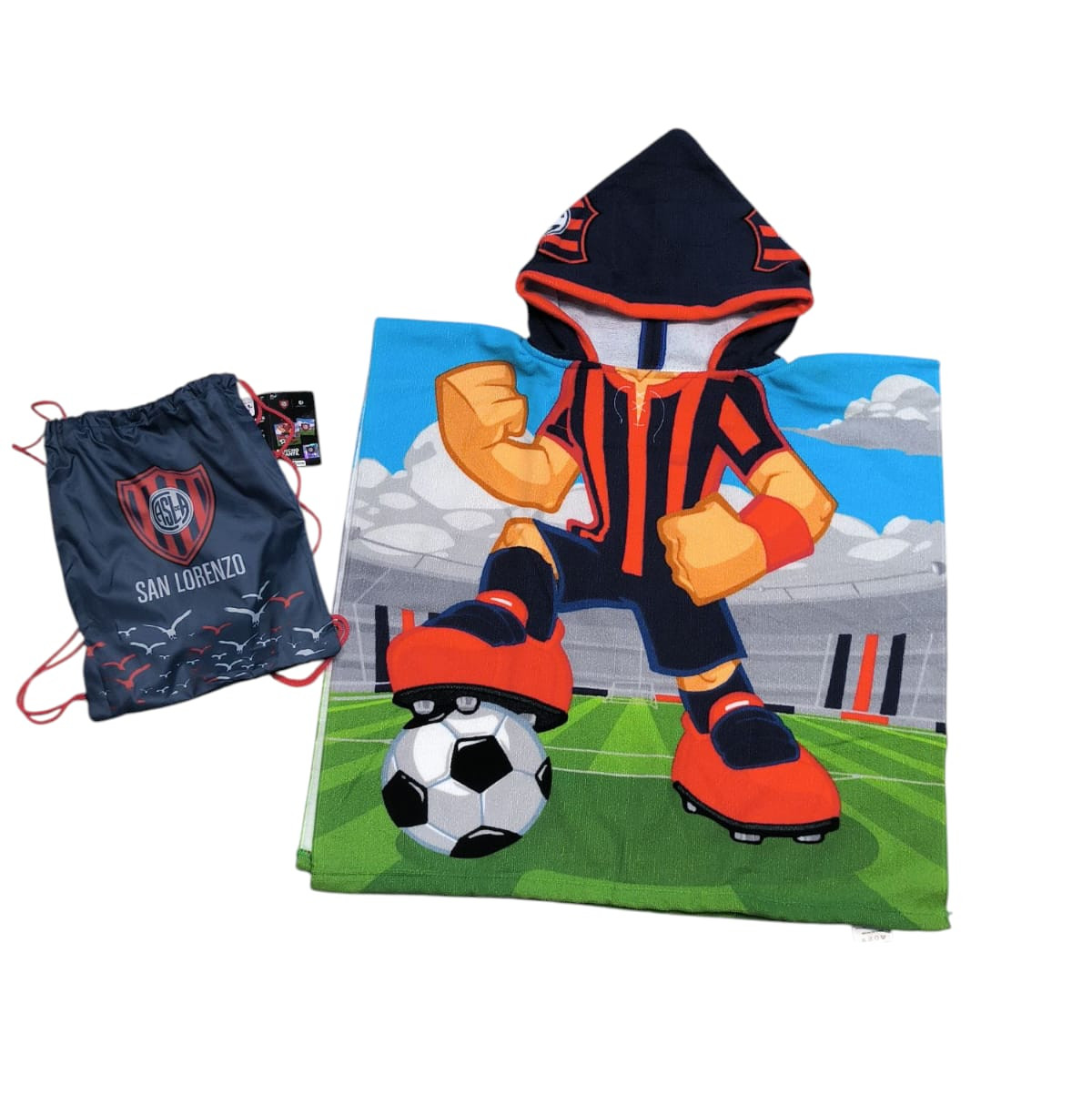 20334.jpg Poncho Microfibra Con Mochila San Lorenzo - Imagen 1