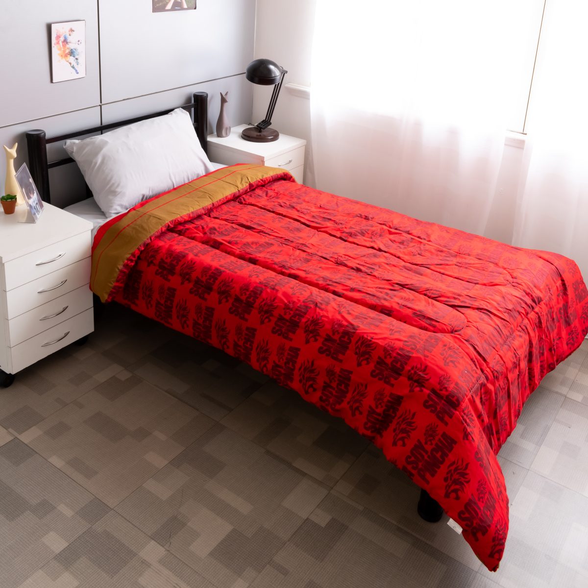 Acolchado Twin Size 160X240Cm Estudiantes - Imagen 5