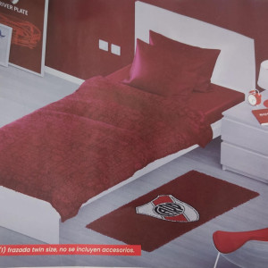 Frazada Flannel River Plate Twin Size 160X240Cm Con Funda