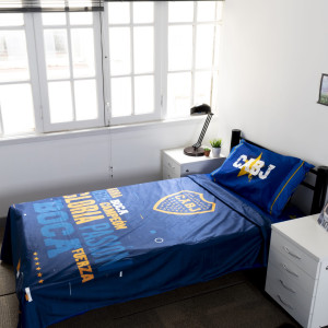 Colcha Twin Size 160X240Cm Boca Juniors