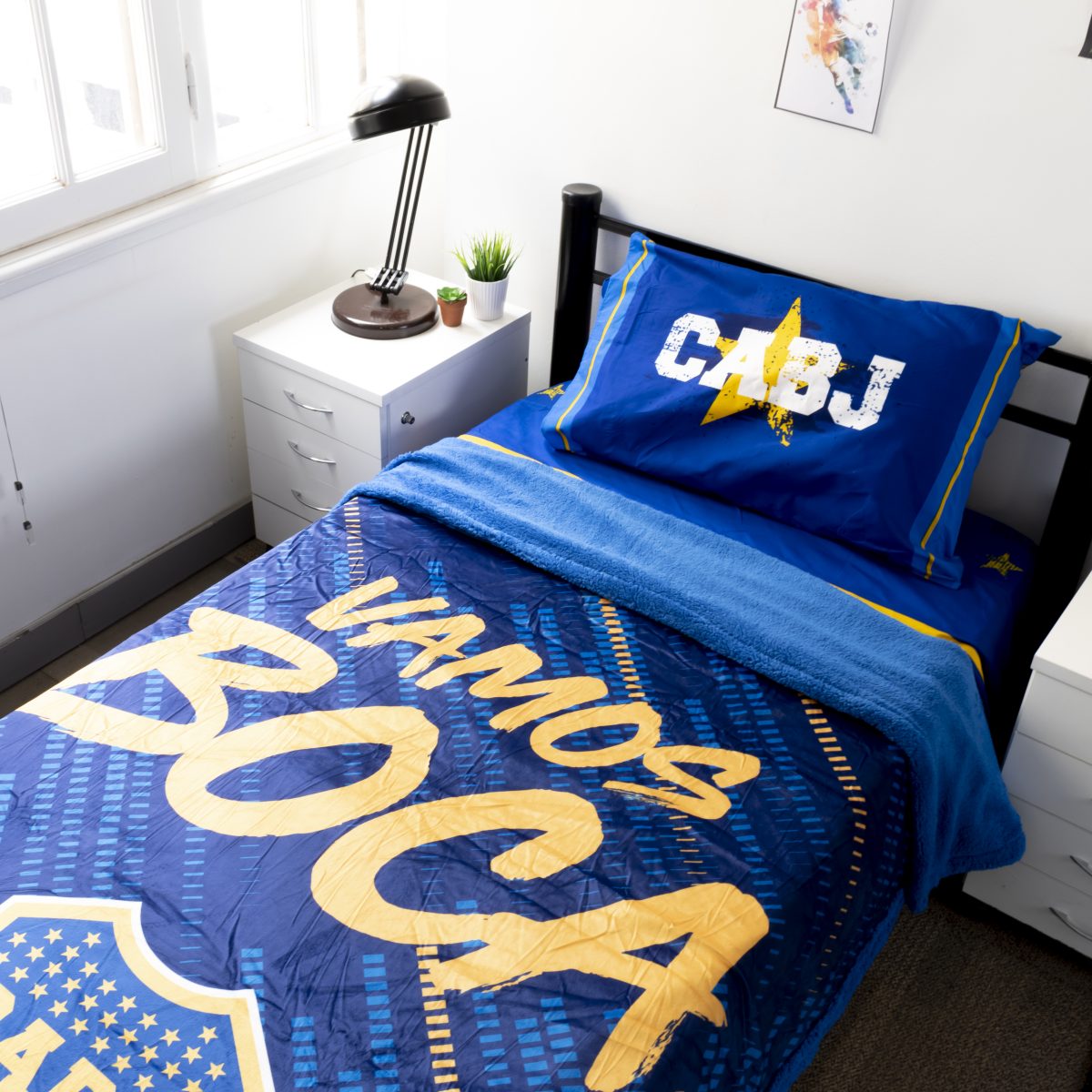 Frazada Con Corderito Boca Juniors 1 Plaza Y Media - Imagen 5