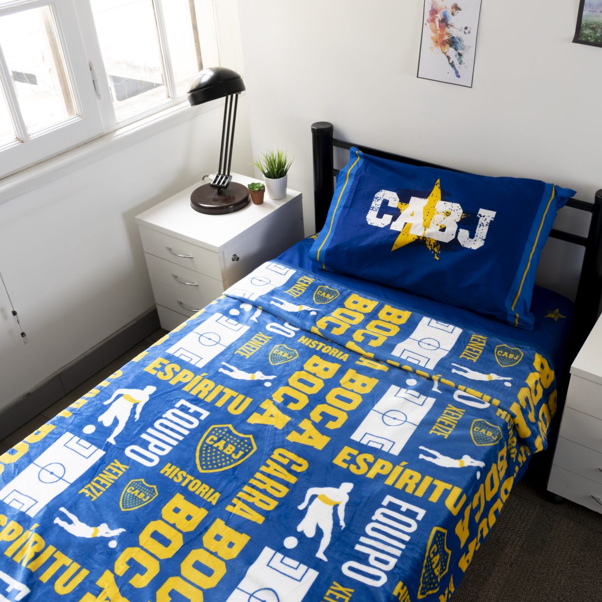 Frazada Flannel Boca Juniors Twin Size 160X240Cm Con Funda - Imagen 6