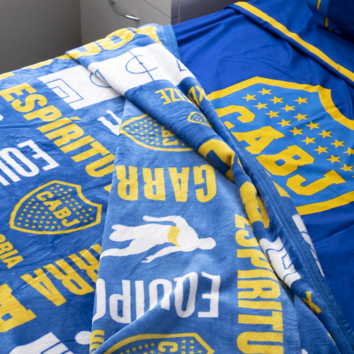 Frazada Flannel Boca Juniors Twin Size 160X240Cm Con Funda - Imagen 3