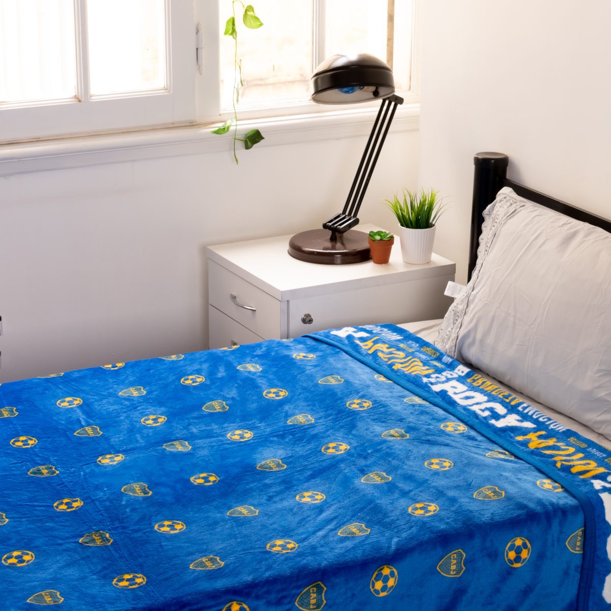 Frazada Flannel Boca Juniors Twin Size 160X240Cm Con Funda - Imagen 6
