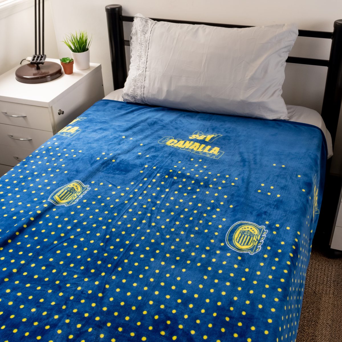 Frazada Flannel Rosario Central Twin Size 160X240Cm Con Funda - Imagen 5