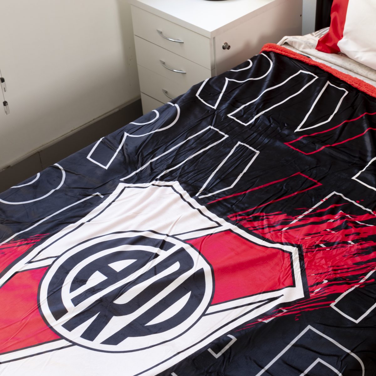 Frazada Con Corderito River Plate 1 Plaza Y Media - Imagen 2
