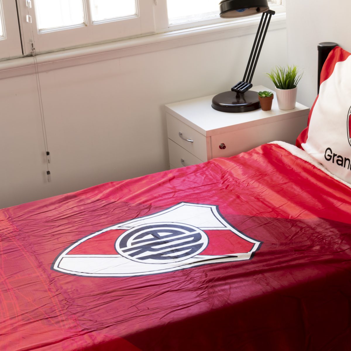 Frazada Con Corderito River Plate 1 Plaza Y Media - Imagen 5