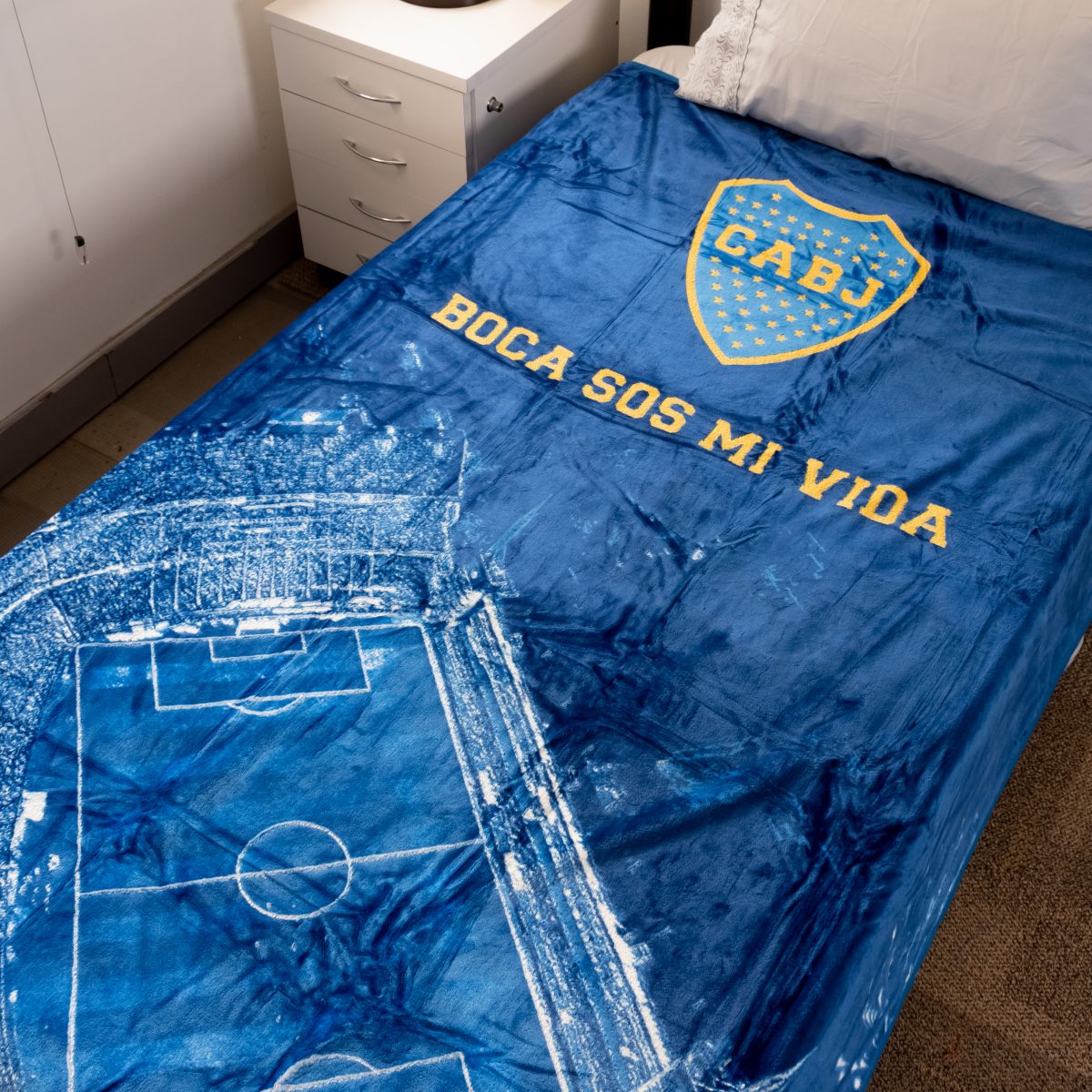 Frazada Luminosa Boca Juniors 1 Plaza Y Media - Imagen 3