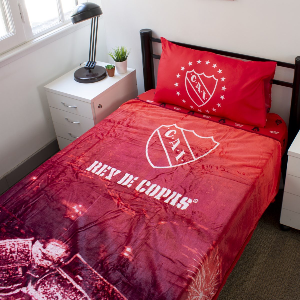 Frazada Luminosa Independiente 1 Plaza Y Media - Imagen 4