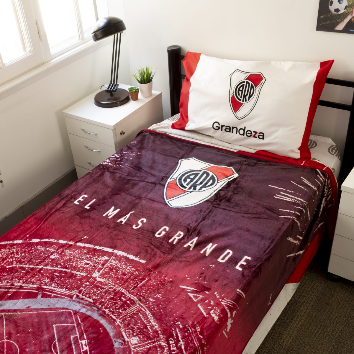 Frazada Luminosa River Plate 1 Plaza Y Media - Imagen 6