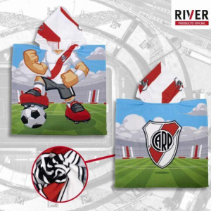 Poncho Microfibra Con Mochila River Plate