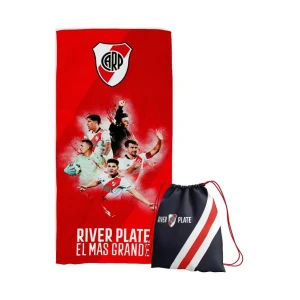 Toallon De Microfibra Estampado Con Mochila River Plate