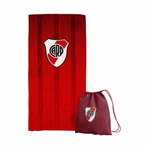 Toallon De Microfibra Estampado Con Mochila River Plate