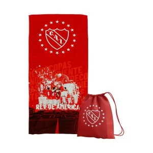 Toallon De Microfibra Estampado Con Mochila Independiente