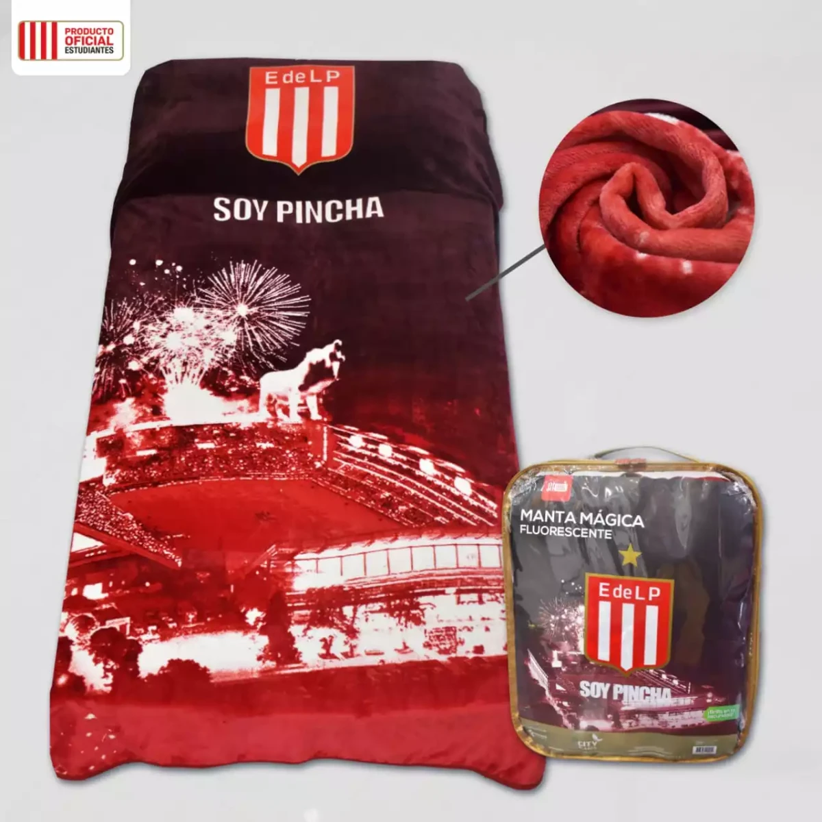 Frazada Luminosa Estudiantes 1 Plaza Y Media - Imagen 1