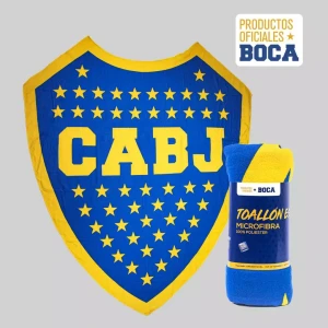 Toallon De Escudo Boca Juniors 140X170Cm Aprox