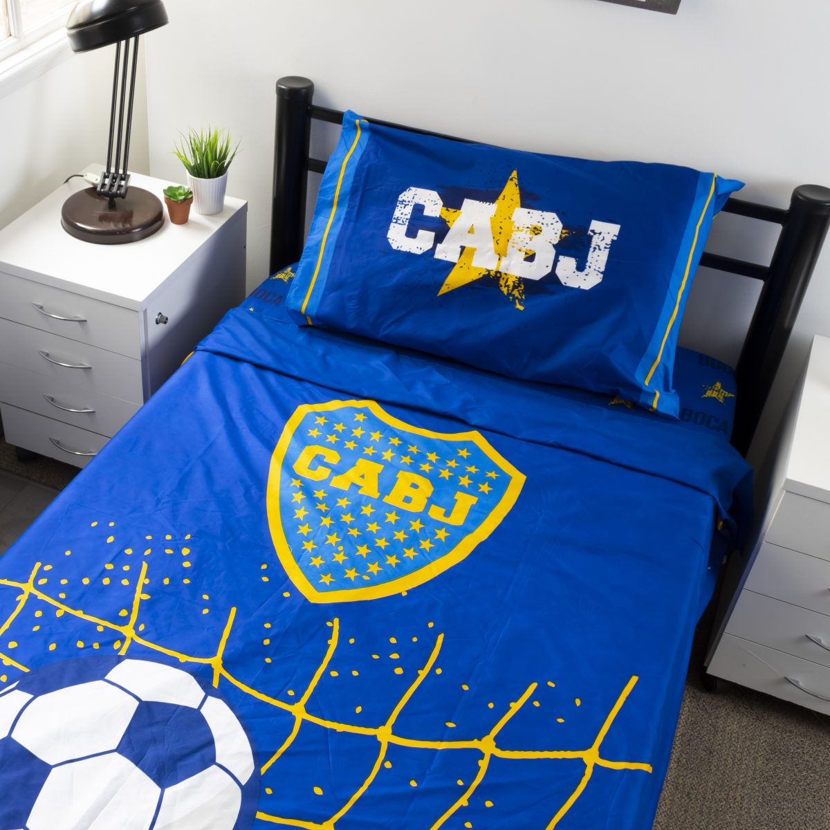 Juego De Sabana Boca Juniors 1 Plaza Y Media - Imagen 6