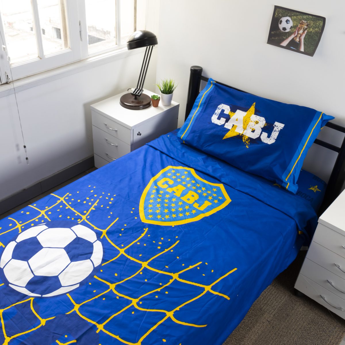 Juego De Sabana Boca Juniors 1 Plaza Y Media - Imagen 7