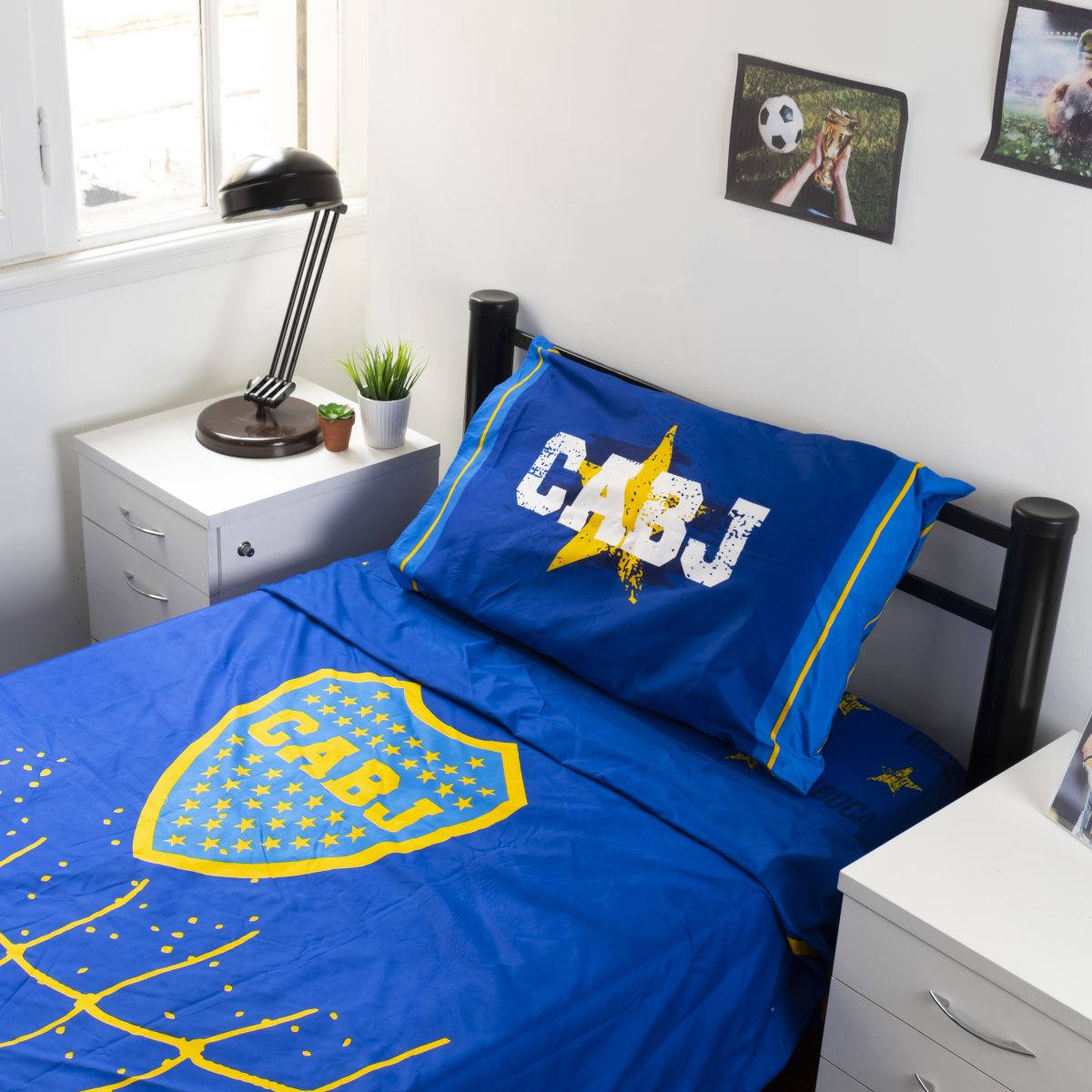 Juego De Sabana Boca Juniors 1 Plaza Y Media - Imagen 8