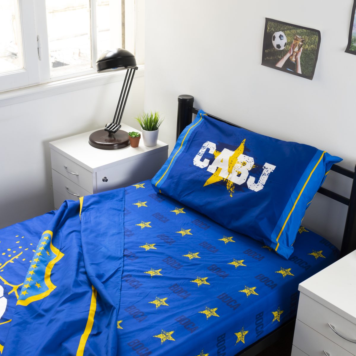 Juego De Sabana Boca Juniors 1 Plaza Y Media - Imagen 5