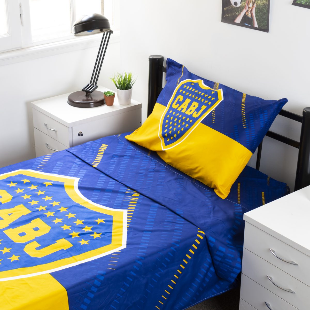 Juego De Sabana Boca Juniors 1 Plaza Y Media - Imagen 3