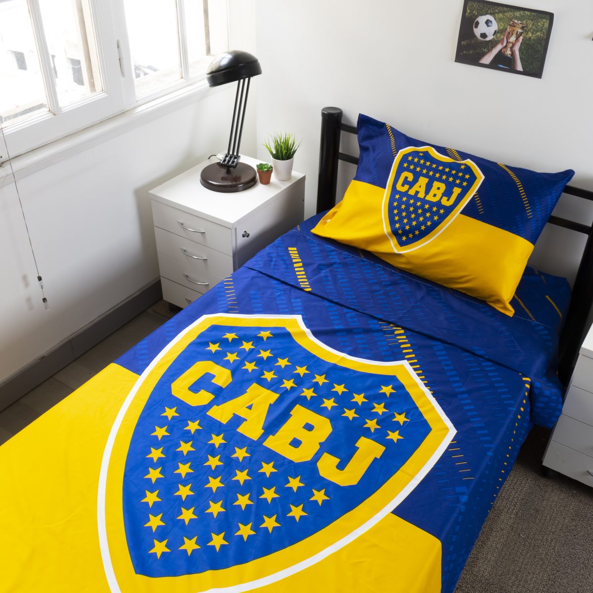 Juego De Sabana Boca Juniors 1 Plaza Y Media - Imagen 5