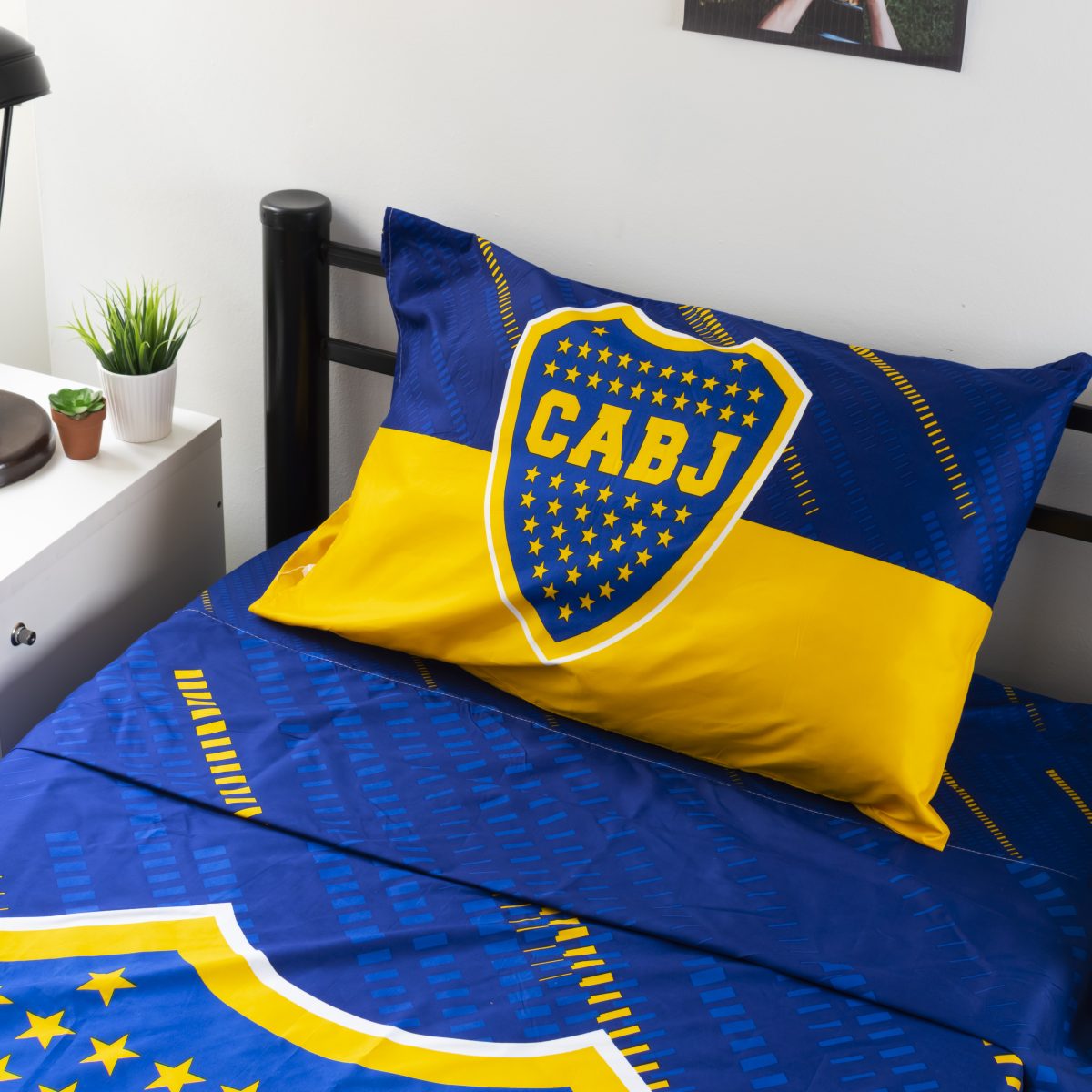 Juego De Sabana Boca Juniors 1 Plaza Y Media - Imagen 2