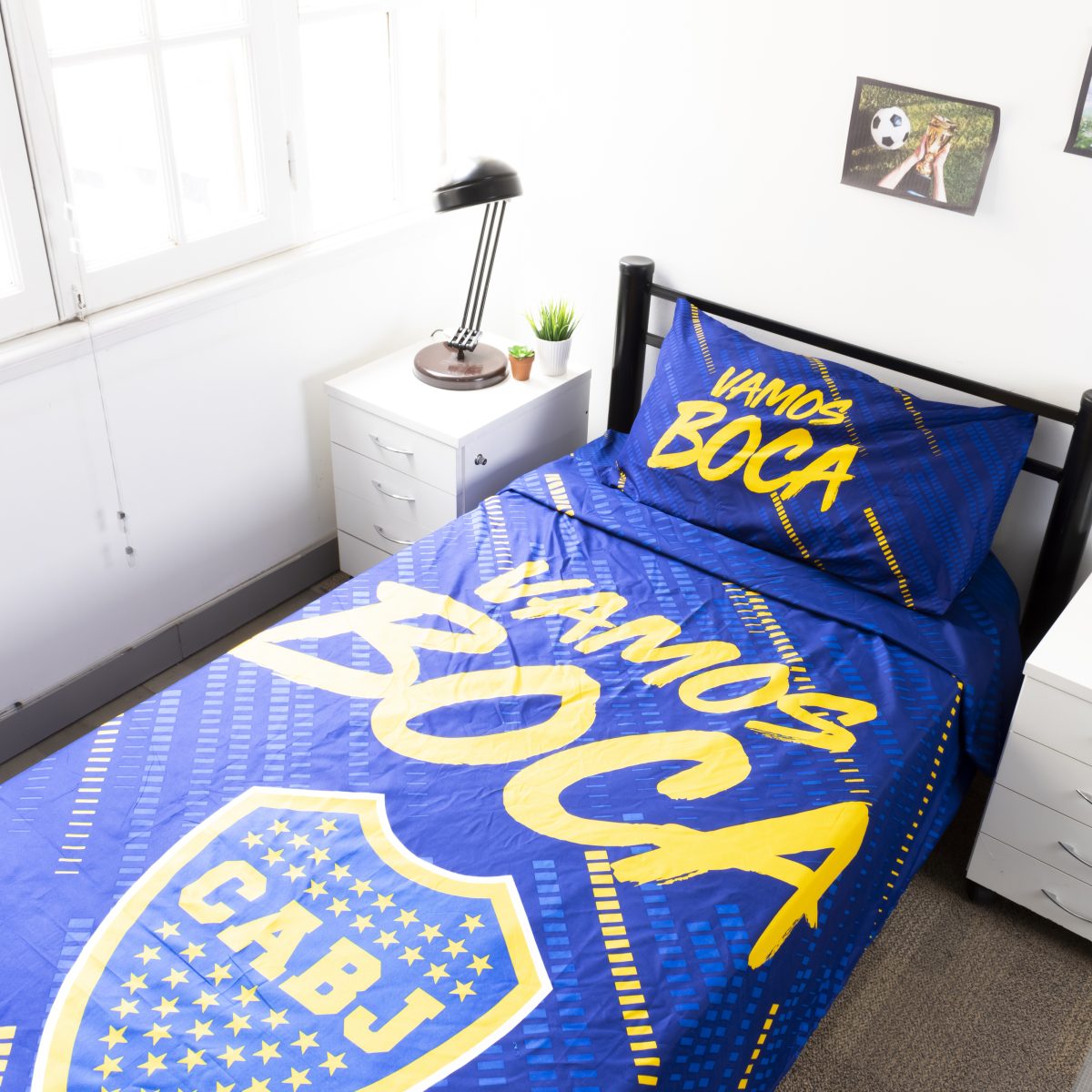 Juego De Sabana Boca Juniors 1 Plaza Y Media - Imagen 4