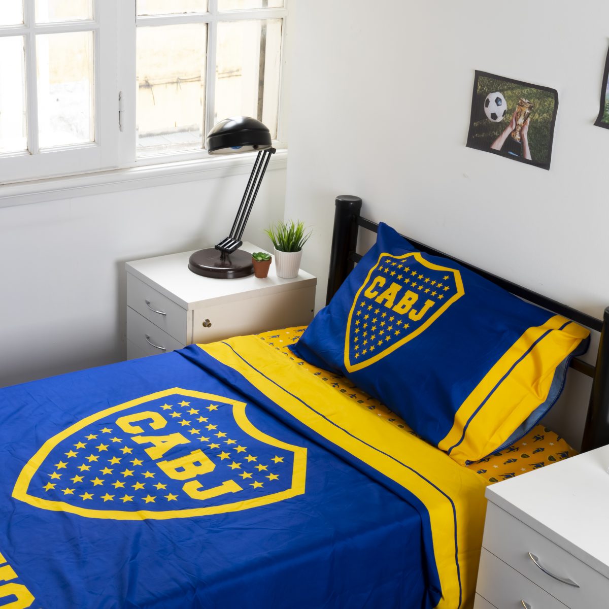 Juego De Sabana Boca Juniors 1 Plaza Y Media - Imagen 6