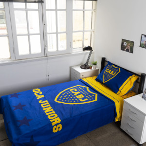 Juego De Sabana Boca Juniors 1 Plaza Y Media