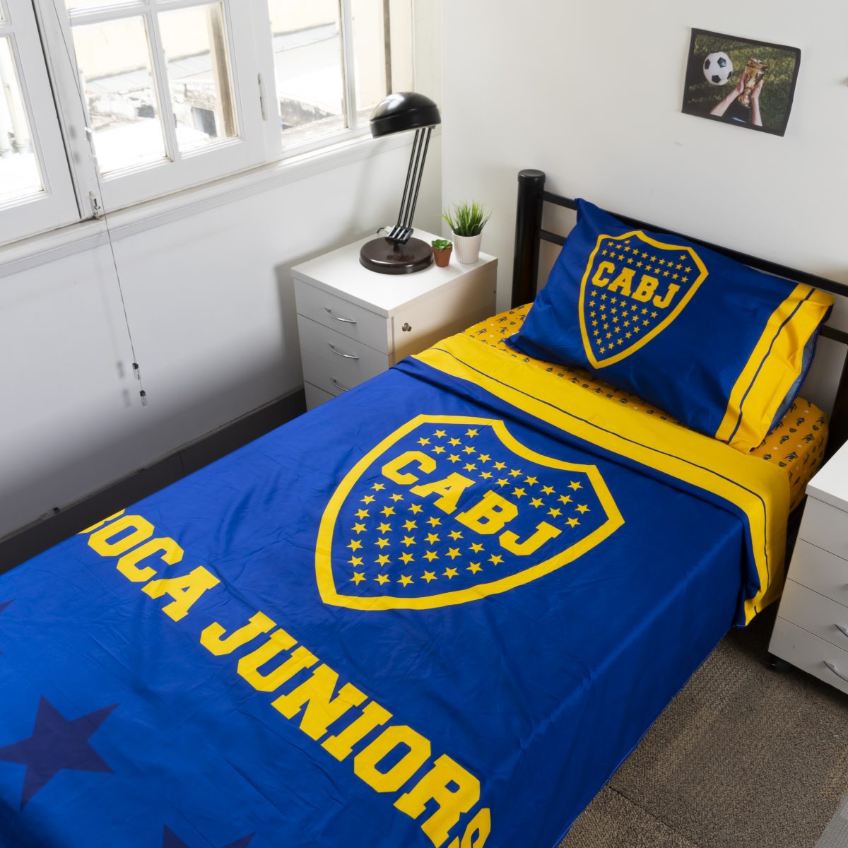 Juego De Sabana Boca Juniors 1 Plaza Y Media - Imagen 4