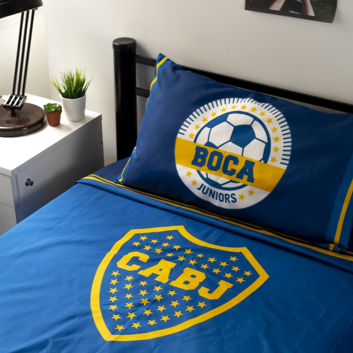 Juego De Sabana Boca Juniors 1 Plaza Y Media - Imagen 2