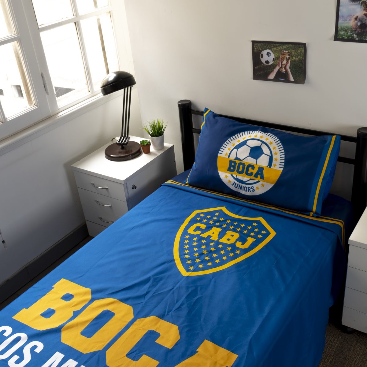 Juego De Sabana Boca Juniors 1 Plaza Y Media - Imagen 4