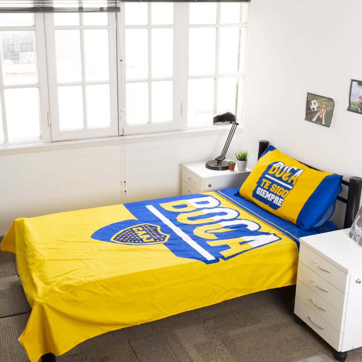 Juego De Sabana Boca Juniors 1 Plaza Y Media - Imagen 1