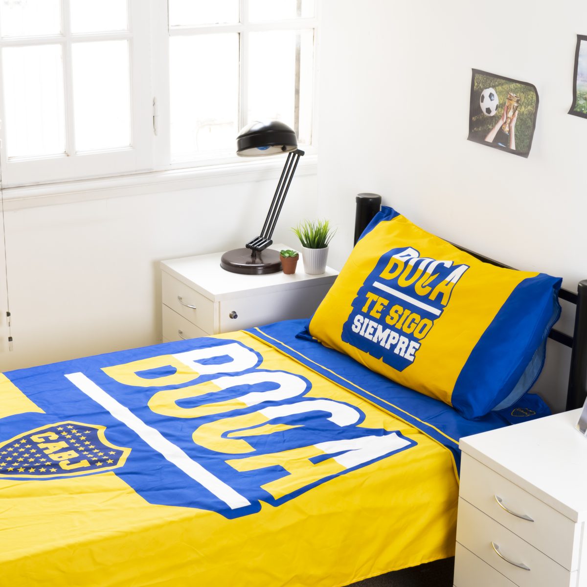 Juego De Sabana Boca Juniors 1 Plaza Y Media - Imagen 6