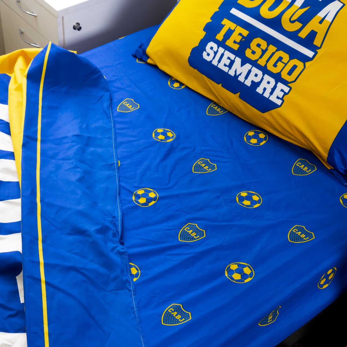 Juego De Sabana Boca Juniors 1 Plaza Y Media - Imagen 7