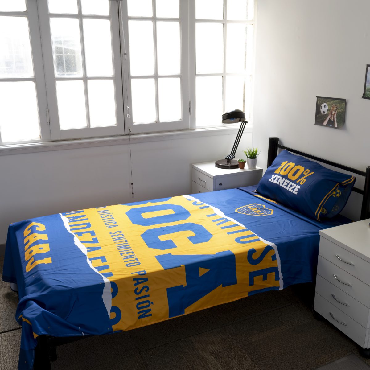 Juego De Sabana Boca Juniors 1 Plaza Y Media - Imagen 1