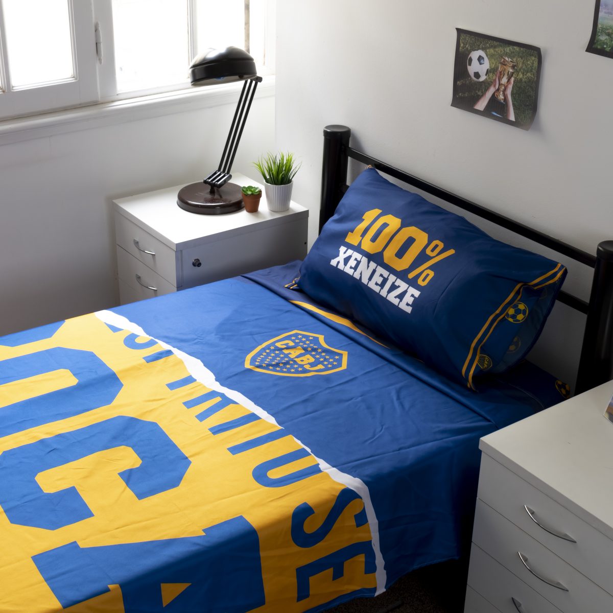 Juego De Sabana Boca Juniors 1 Plaza Y Media - Imagen 3