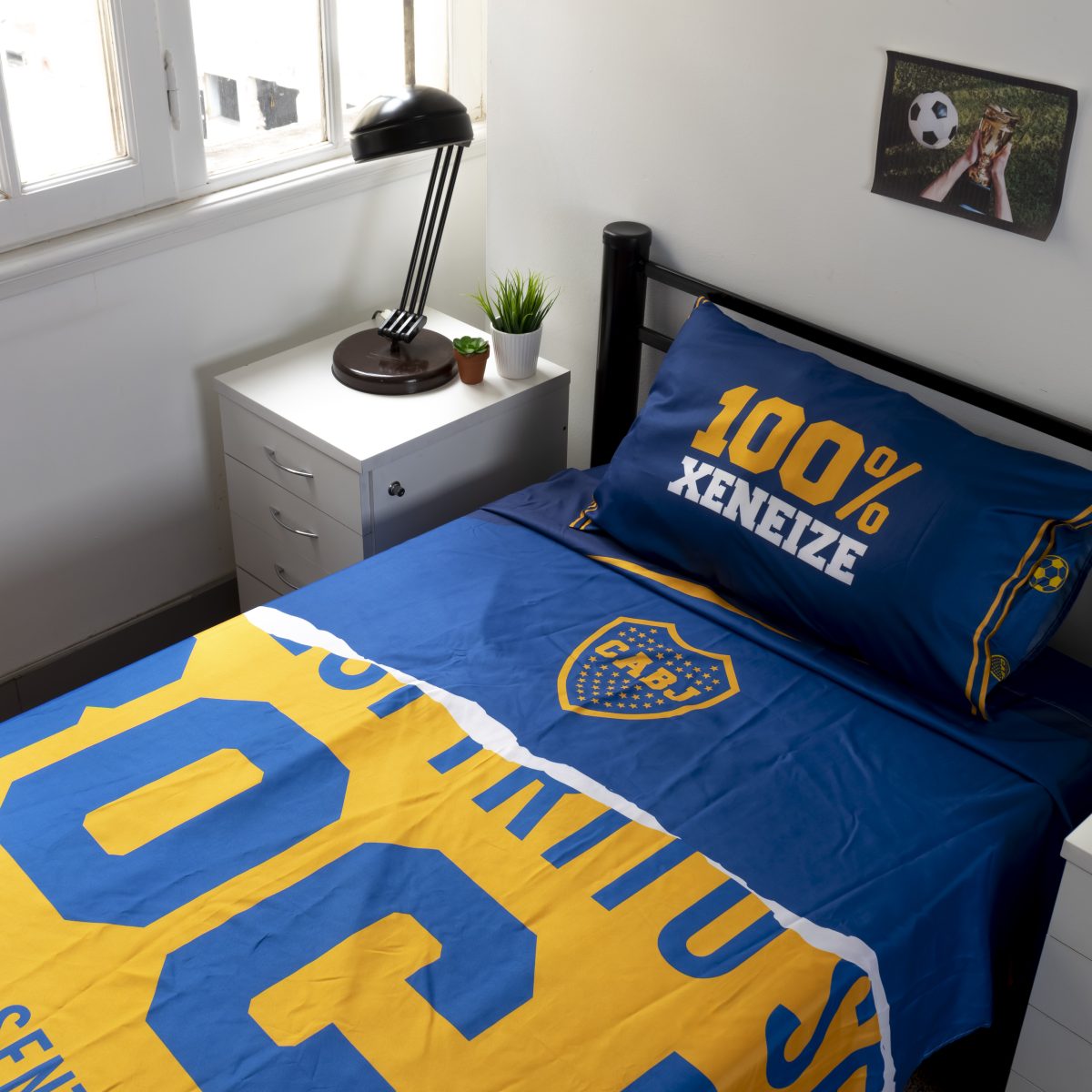 Juego De Sabana Boca Juniors 1 Plaza Y Media - Imagen 5