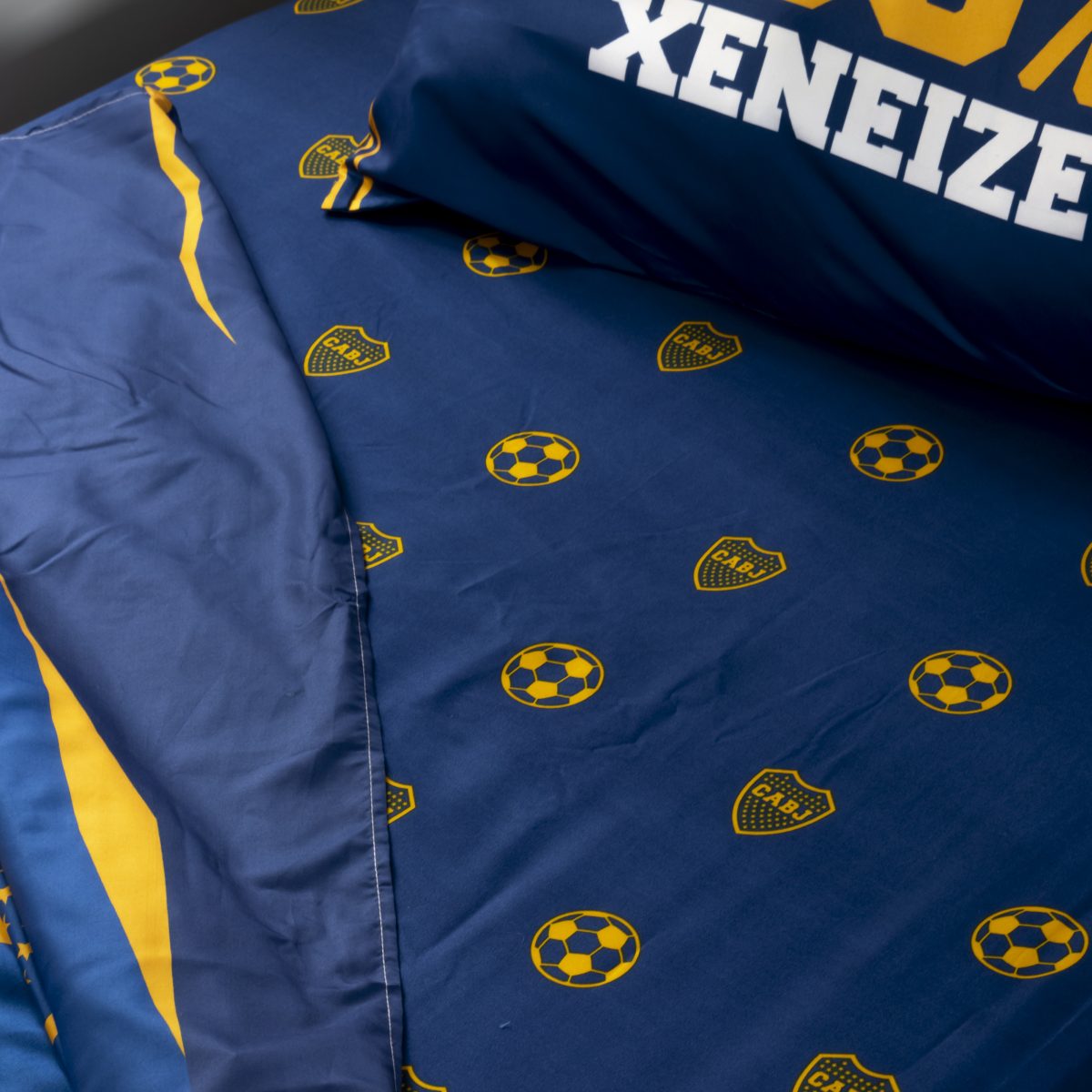 Juego De Sabana Boca Juniors 1 Plaza Y Media - Imagen 2