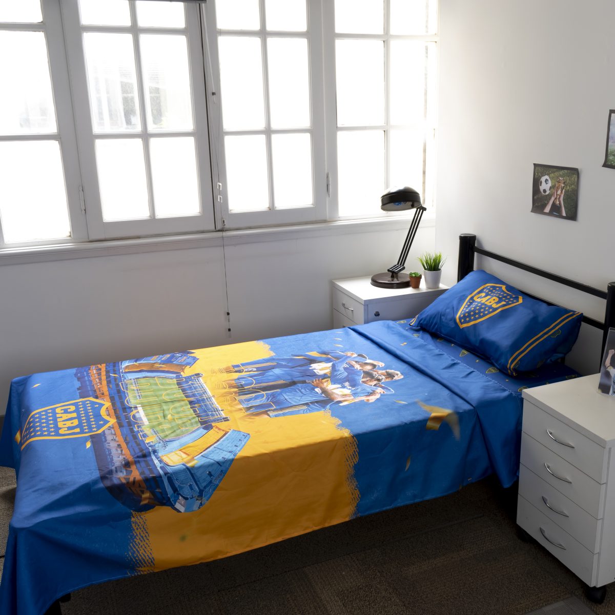 Juego De Sabana Boca Juniors 1 Plaza Y Media - Imagen 1