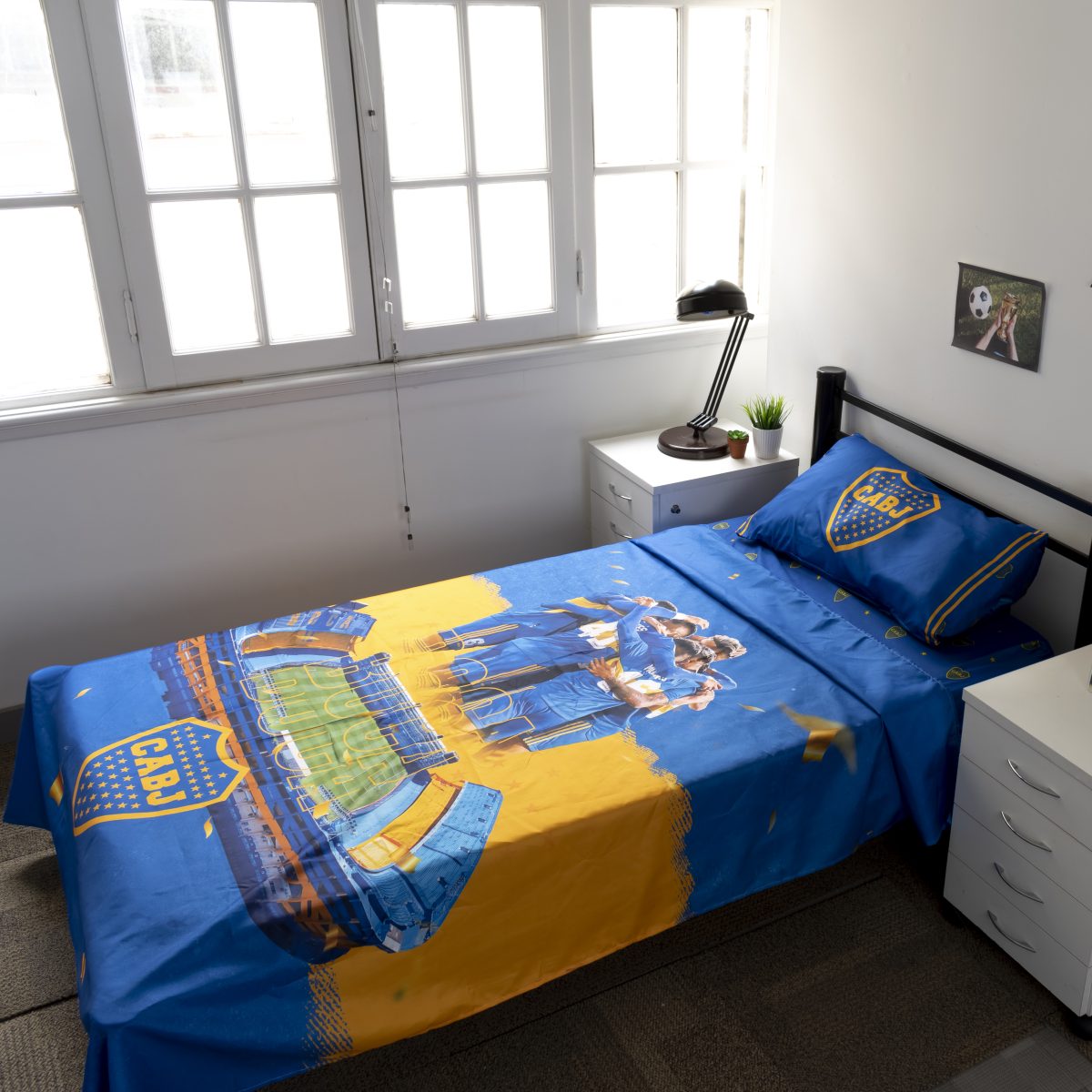 Juego De Sabana Boca Juniors 1 Plaza Y Media - Imagen 3