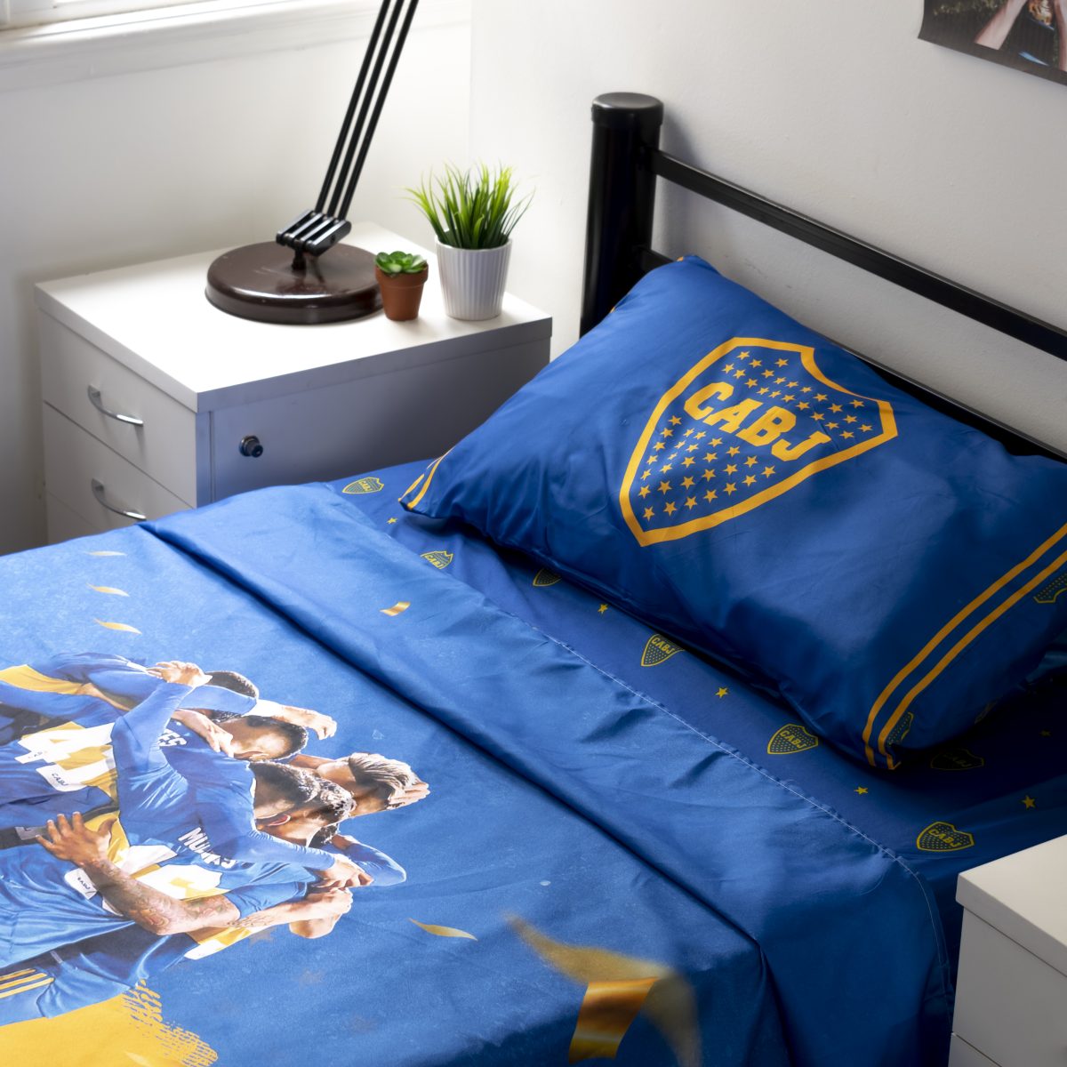 Juego De Sabana Boca Juniors 1 Plaza Y Media - Imagen 4