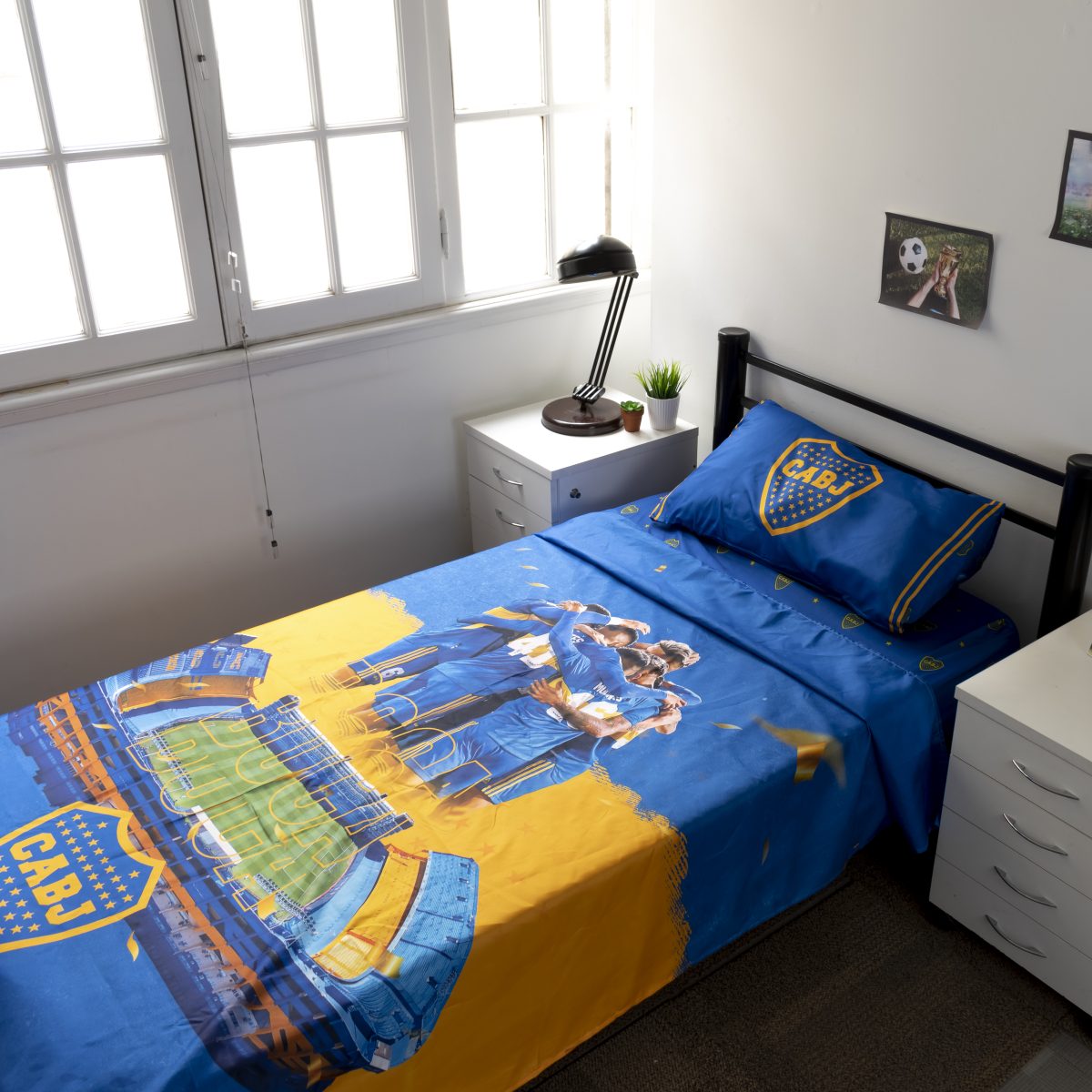 Juego De Sabana Boca Juniors 1 Plaza Y Media - Imagen 5