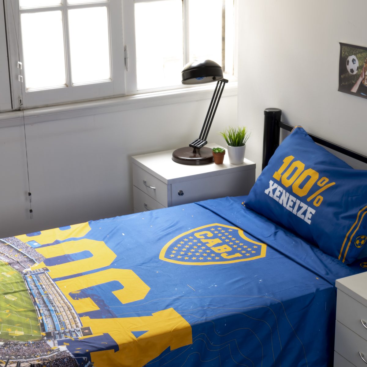 Juego De Sabana Boca Juniors 1 Plaza Y Media - Imagen 4