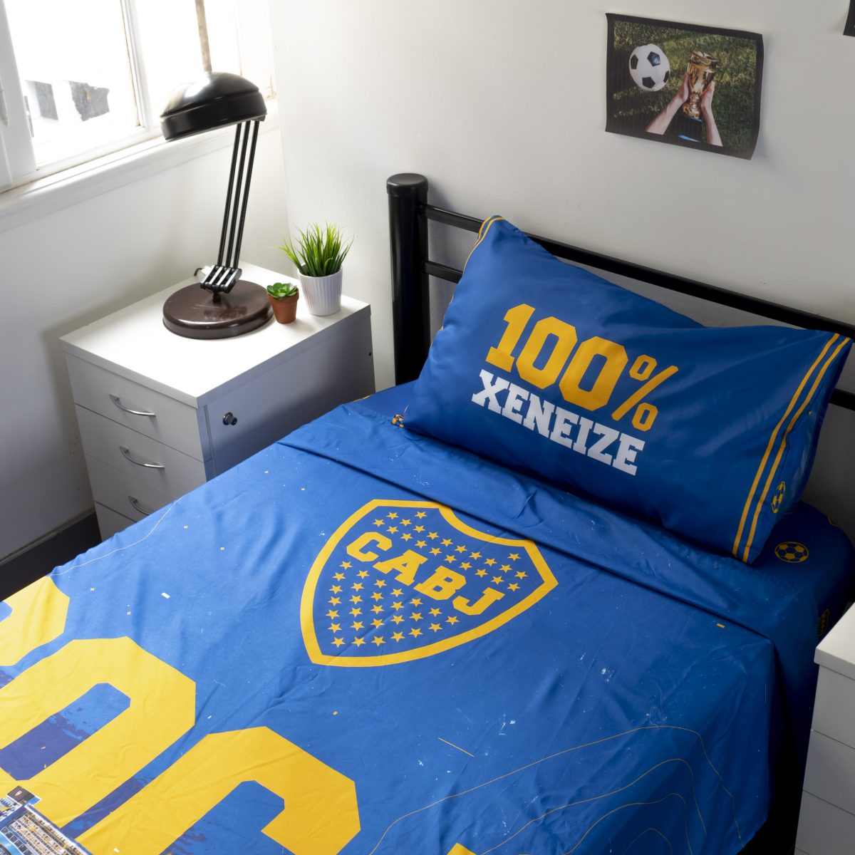 Juego De Sabana Boca Juniors 1 Plaza Y Media - Imagen 5