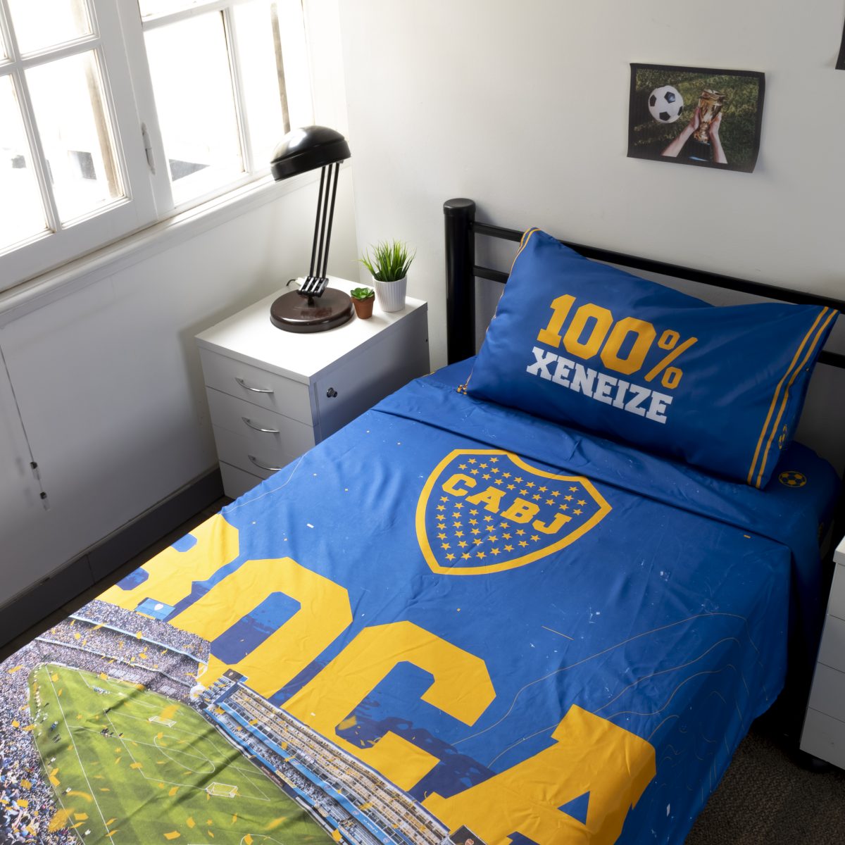 Juego De Sabana Boca Juniors 1 Plaza Y Media - Imagen 6