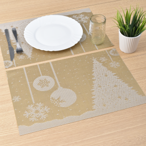 Individual Tejido Navideño 6Packs 30X45Cm Aprox