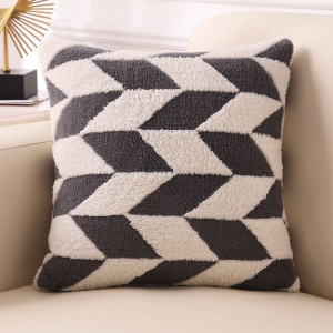 Funda De Almohadon Flannel Acanalado 45X45Cm Aprox