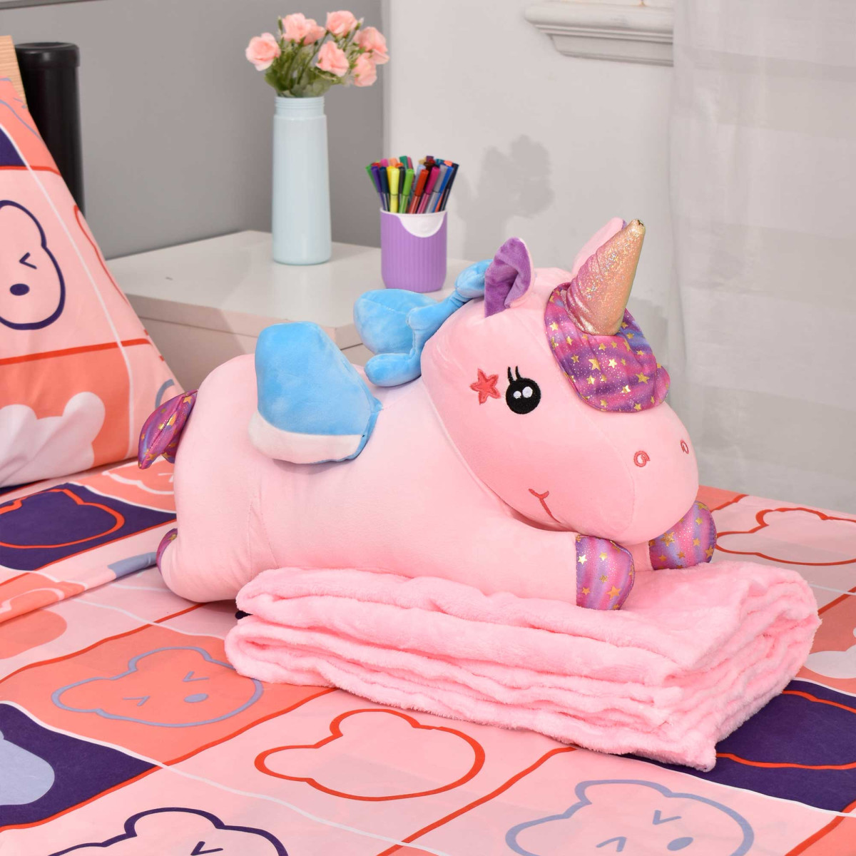 Frazada Infantil Con Peluches 110X160Cm Aprox - Imagen 4